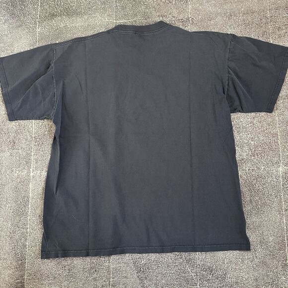 Mens Vintage Y2K Quiksilver Boardriding Navy Blue Skate Graphic T Shirt Tee Sz L - Picture 4 of 4